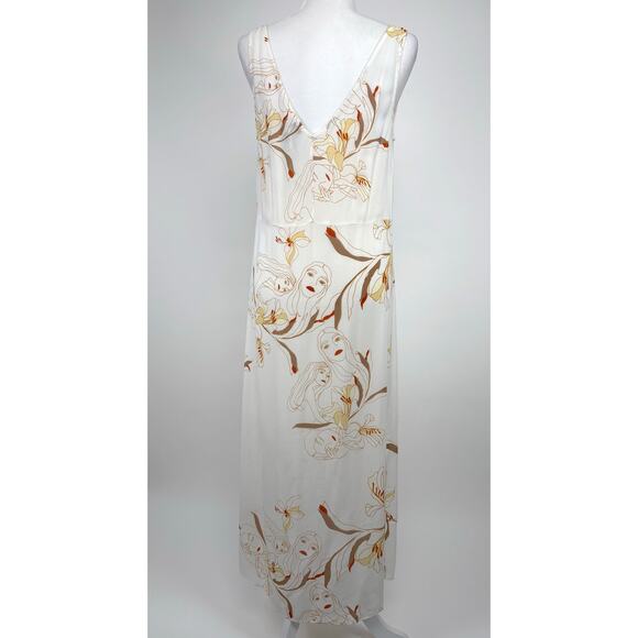 Aritzia Little Moon Akila Dress Size Large Feminine Art Slip Romantic Neutral - Picture 7 of 16